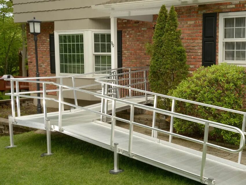 Wheelchair Ramp in Front of Home
