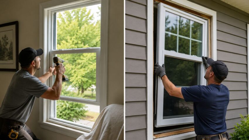 do you install replacement windows from the inside or outside 1